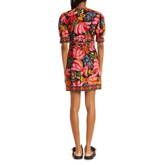 Farm Rio Spring Bananas Print Mini Dress XS - Picture 7 of 15